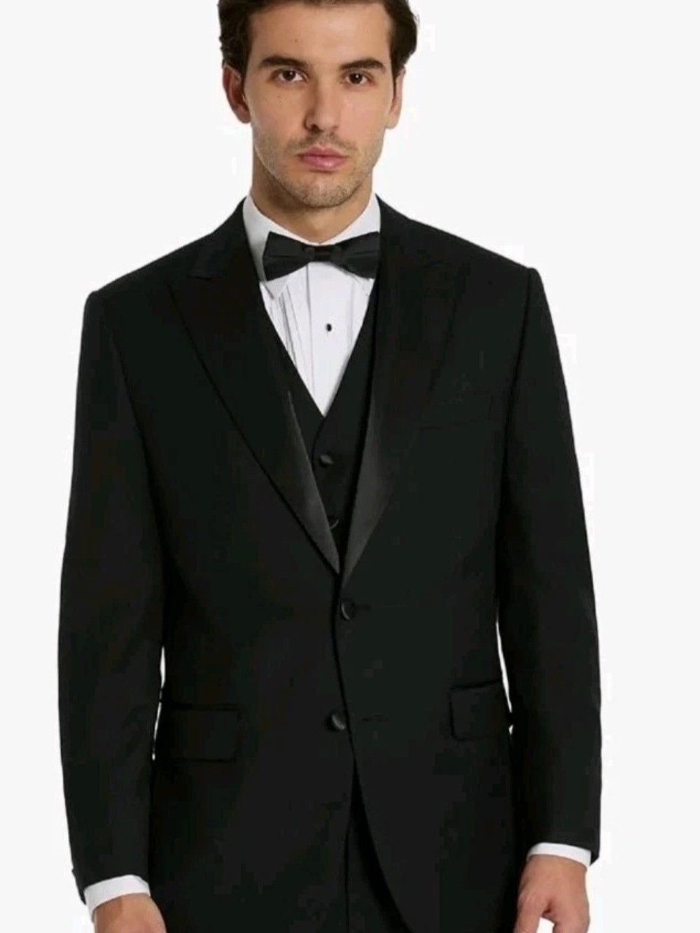 Michael Kors Men's Black Tuxedo Jacket Slim Fit 46L